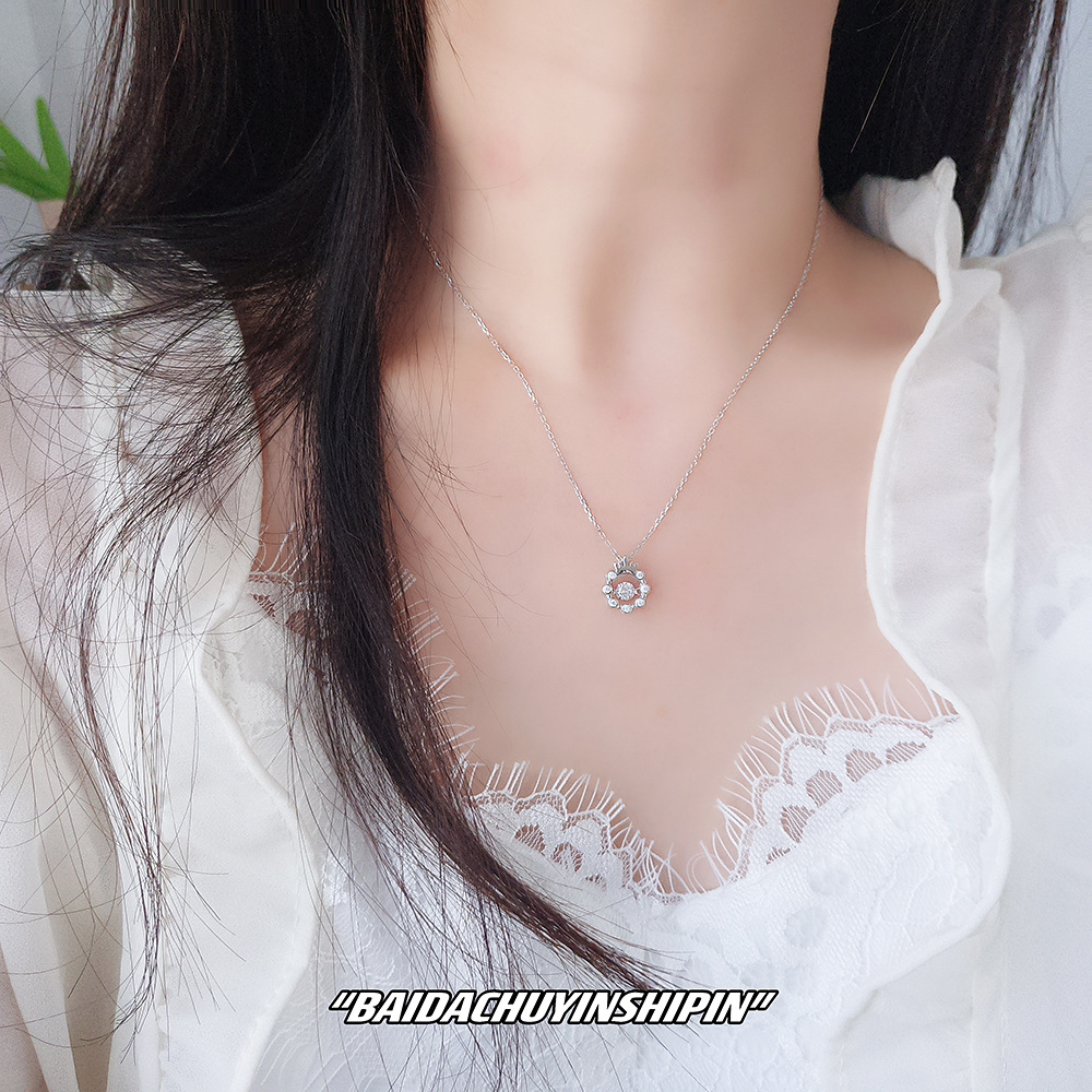 小众气质饰品s925纯银跳动的心皇