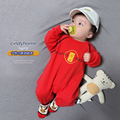 2026新款 婴幼儿宝宝新年款 国潮风哈衣拜年服