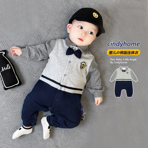 宝宝衣服英伦绅士婴幼儿连体哈衣