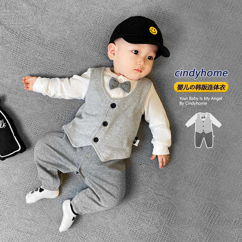 韩版休闲洋气秋冬哈衣连体衣