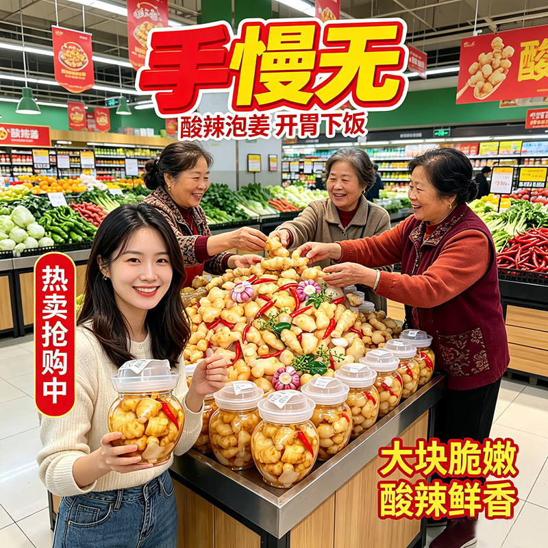 四川正宗酸辣泡洋姜新鲜即食脆脆泡洋姜下饭菜酸辣洋姜开味咸菜
