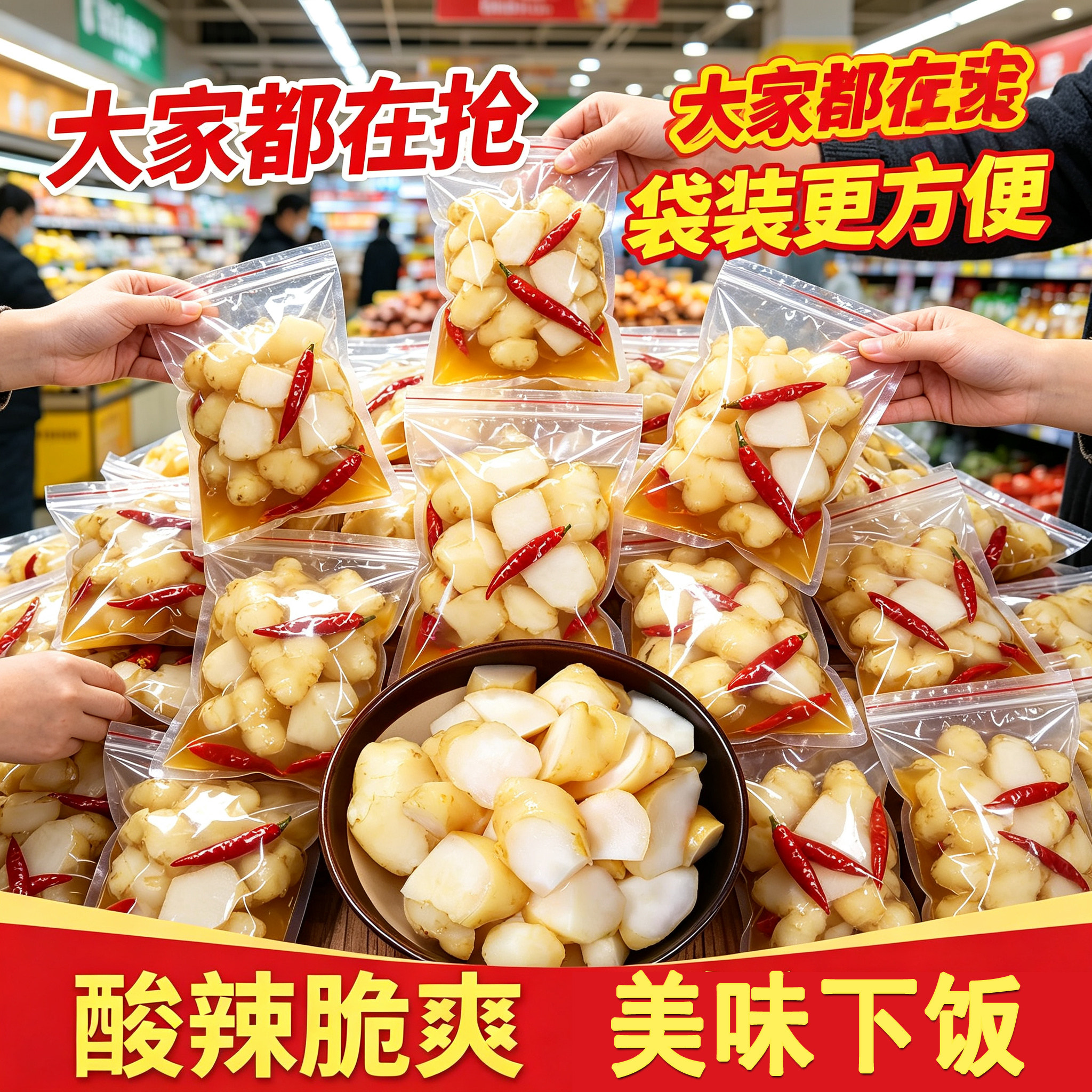 木鱼山】四川泡洋姜500g酸辣泡洋姜鬼子姜泡菜姜不辣脆爽下饭咸菜