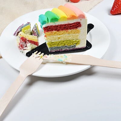 50PCS Disposable Wooden Forks Spoons Knives Wooden Tablewar