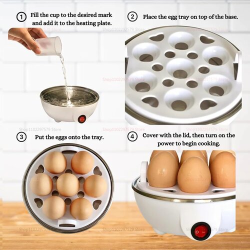 Electric Egg Cooker Steamer Boiler for 14 Eggs Two Layer So