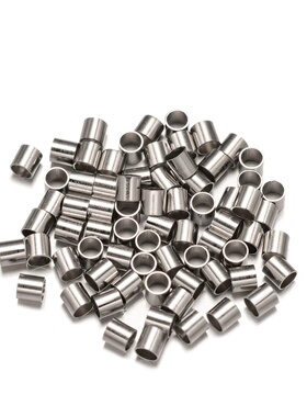 100pcs Stainless Steel Crimp Tube Beads Spacer End Stopper