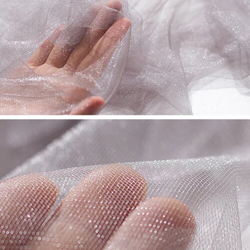 150CM Wide Bright Silk Soft Mesh Fabric For Wedding Dress M