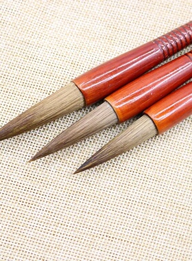 Wooden Handle Writing Brushes Wolf Hair Chinese Calligraphy