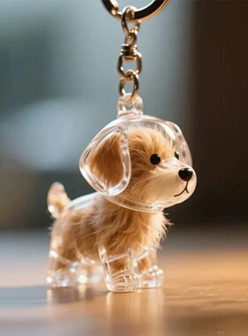 Dogs Hair Storage Pendant Cute Keychain Bag Pendant Couple