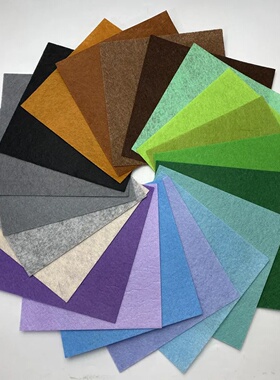 40PCS Mix Colors 1mm Hard Felt Sheets Felt Craft For Felt D
