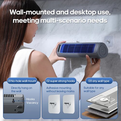 KINSCOTER Portable Air Conditioner Fan 2000mAh Quiet Deskto