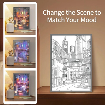 LED Beautiful City Night View Light Painting,HD Picture Nar