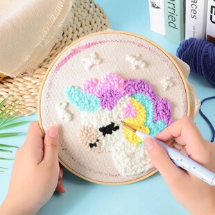 Monks Cloth DIY Magic Needle For Embroidery Punch Needle Em