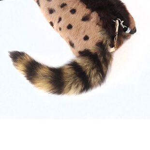 Fluffy Fox-Tail Keychain Unisex Plush-Fluffy Keychain Keyri