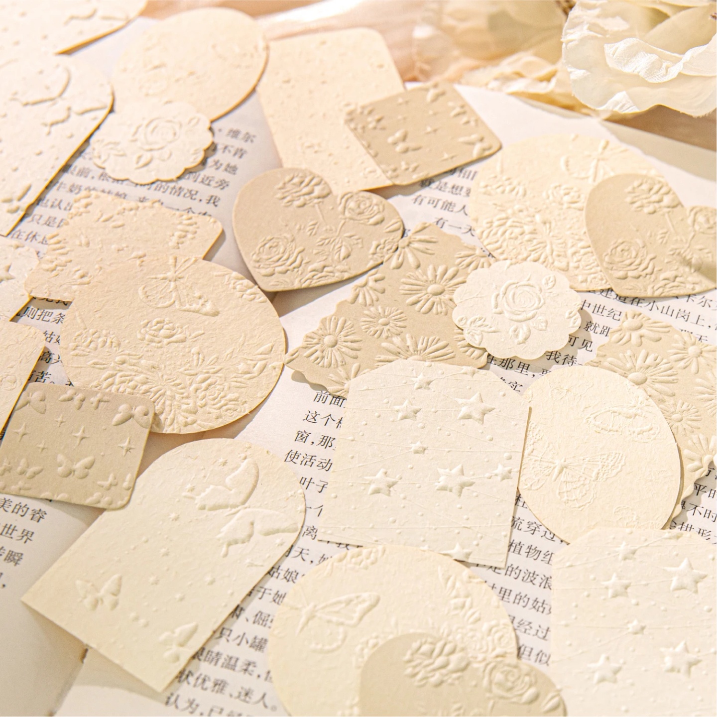 30pcs Vintage Relief material paper Decor Scrapbooking Mate