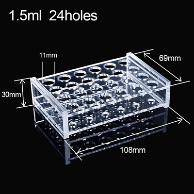 1.5ml/5ml/7-10ml/10-15ml/50ml Plexiglass Rack 8/24holes For
