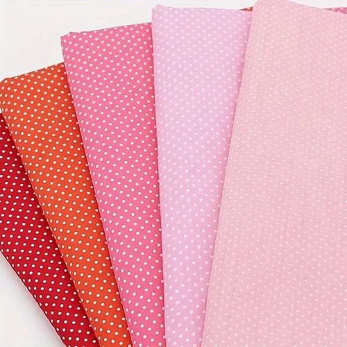 20pcs/set Multicolor Non-repeat Polka Dot Cotton Blend Fabr