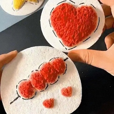 10Pcs Creative Foam Texture Painting Paper Handicraft Educa