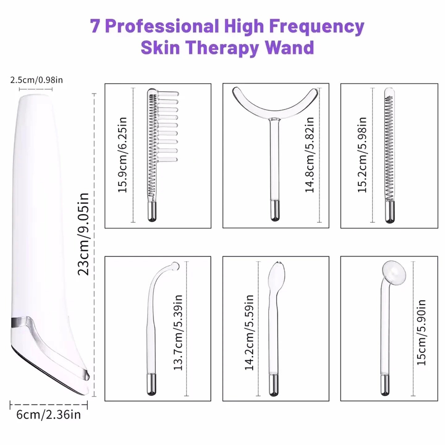6 in 1 Touch Panel High Frequency Facial Machine For Hair F