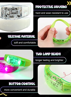 20-250Pcs Music & Sound Activated Led Bracelet for Wedding