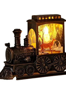 Vintage Train Night Lamp Christmas Deco LED Night Lights Ba
