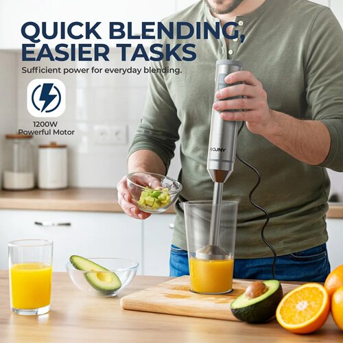 ROUNY 4-in-1 Hand Immersion Blender 1000W Powerful, Stainle