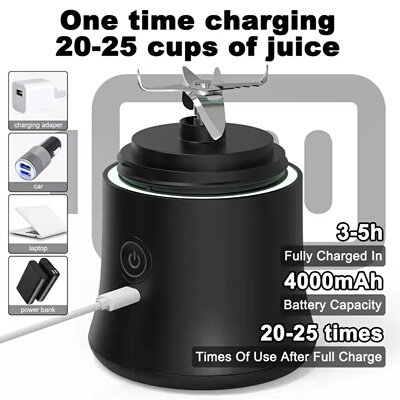 New Portable Blender 600ML Electric Juicer Fruit Mixer 4000