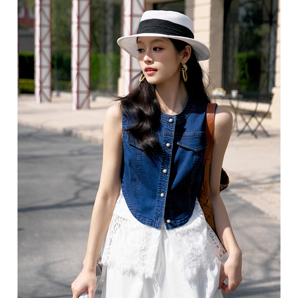 甜美新款牛仔上衣白色半裙牛仔裙