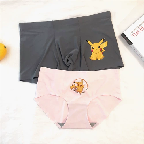 Оригинальное креативное шелковое мультяшное нижнее белье для влюбленных, быстросохнущий комплект для школьников