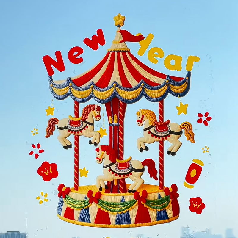 2026新年装饰窗花马年静电贴厨房玻璃门贴纸窗贴春节过年布置装饰,家居饰品,门贴,淘宝优惠券,粉丝福利购,淘宝优惠卷