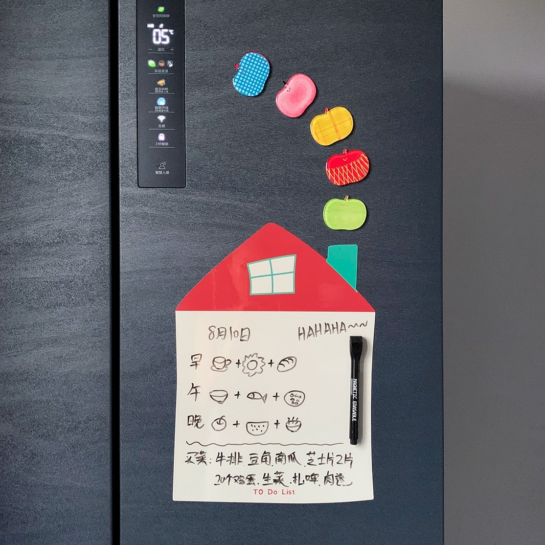 拙客冰箱记事板磁吸留言板入户门磁贴白板贴门贴写字板装饰小黑板