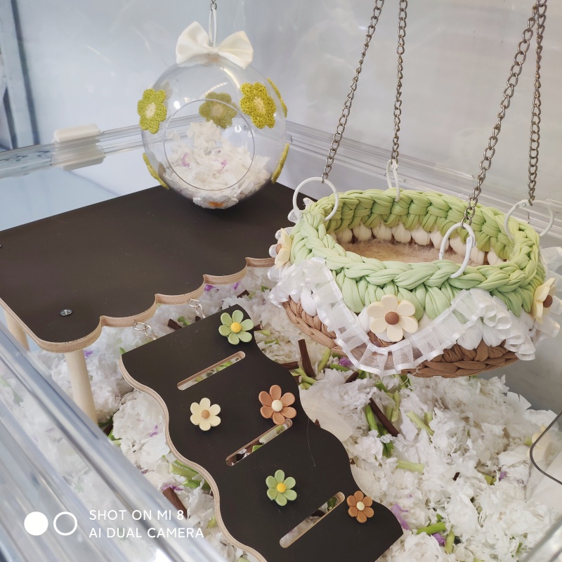 仓鼠金丝熊造景吊篮秋千平台躲避