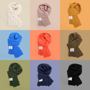 伊米伦儿童围巾秋冬宝宝围脖抗起球防风保暖男童女童针织脖套亲子