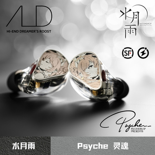 水月雨 灵魂Psyche 两动圈四动铁四平板旗舰入耳式HiFi耳机