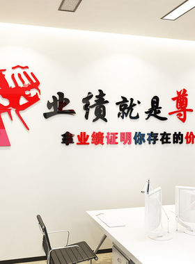 业绩就是尊严公司办公室会议室文字团队励志文化标语墙面装饰墙贴