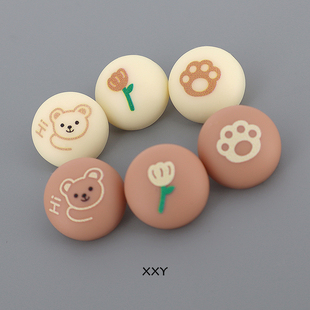 儿童纽扣毛衣开衫 饰扣子 外套宝宝婴儿衣服小熊卡通可爱馒头圆形装