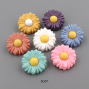 塑料可爱卡通菊花扣子宝宝马卡龙色系衬衣开衫 毛衣儿童花朵小纽扣