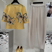 春装 夏装 端庄大气开衫 2025新款 女生日礼品气质女褶皱妈妈套装 礼物