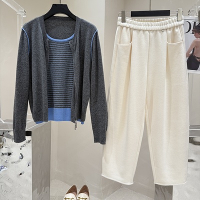 2025新款秋冬中年妈妈羊毛开衫女100%纯羊毛针织外套高级感毛衣