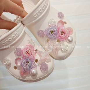 雾屿花蝶丨春天少女洞洞鞋鞋花crocs鞋扣配饰鞋面装饰花朵装饰扣