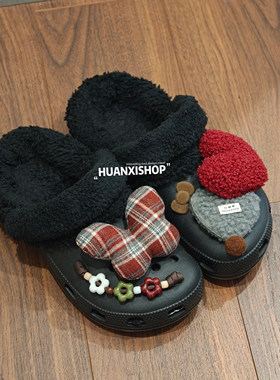 安娜的花园丨冬季洞洞鞋鞋鞋花可爱鞋扣百搭红色鞋面装饰扣卡骆驰