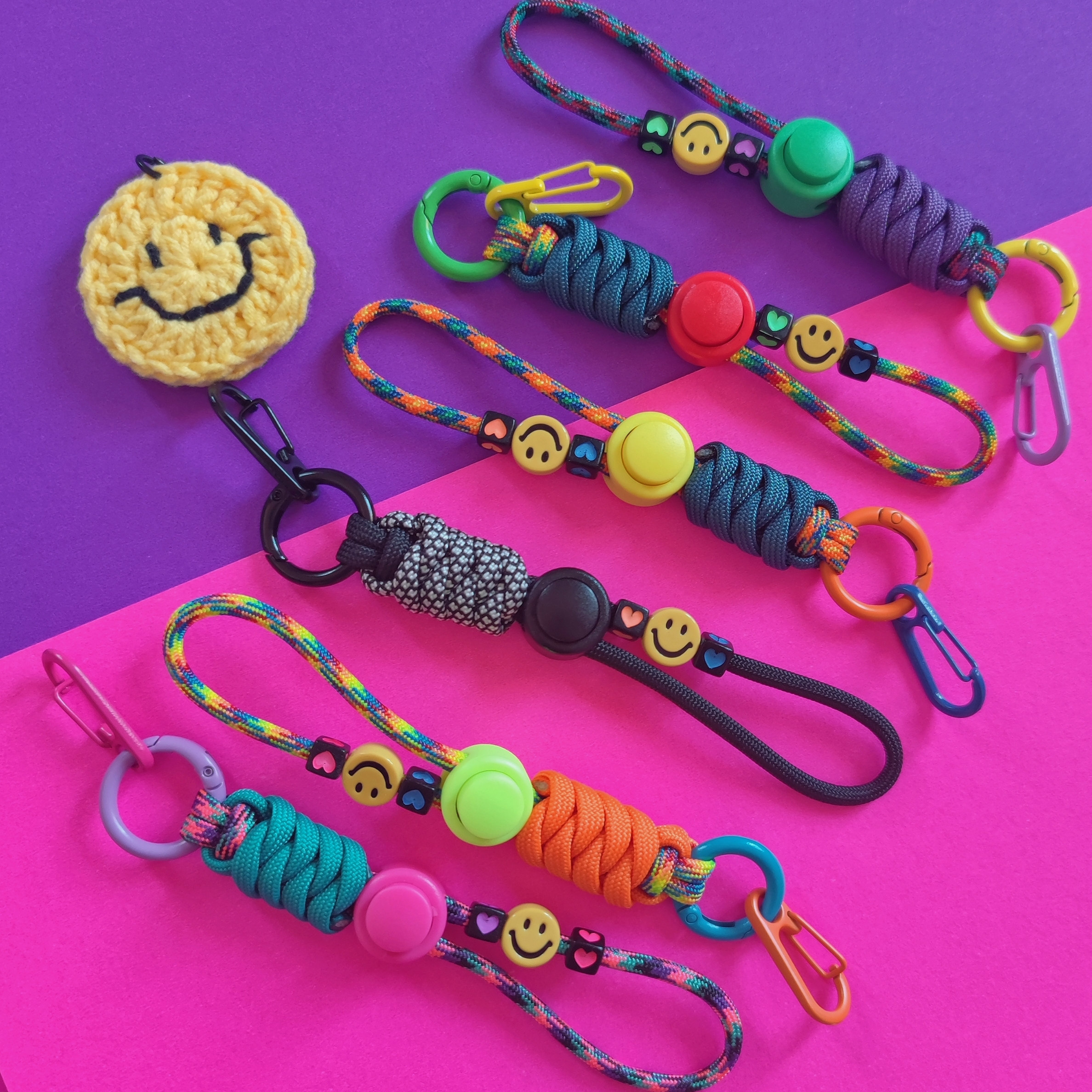 可爱笑脸多功能迷你挂绳