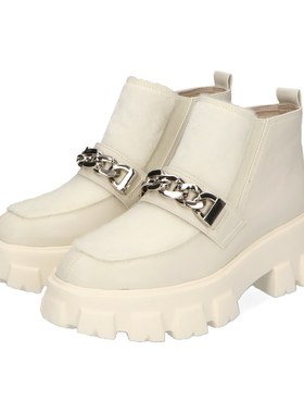 ORiental TRaffic日系鞋舌绒毛设计感金属链条增高松糕底单鞋女