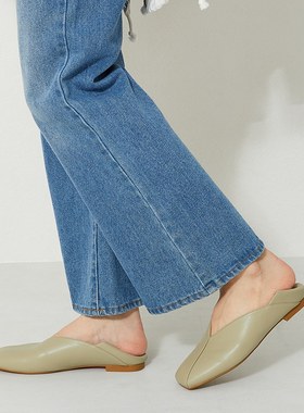 ORiental TRaffic春季日系时尚V口低跟女鞋平底两穿通勤单鞋女