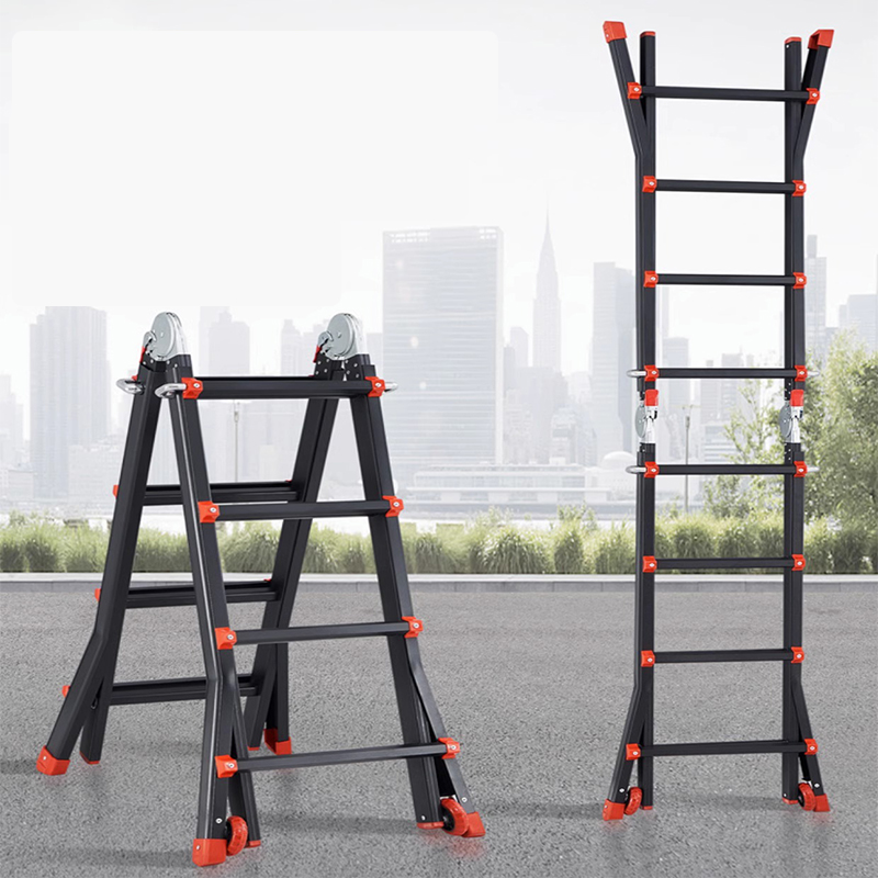 五铝合金河北伸缩梯可变直梯加厚