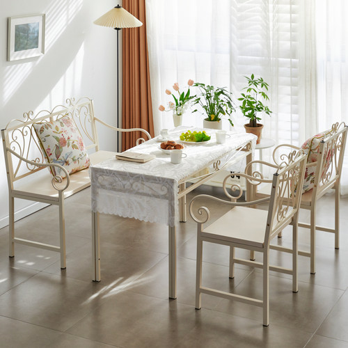 法式阳台铁艺桌椅组合