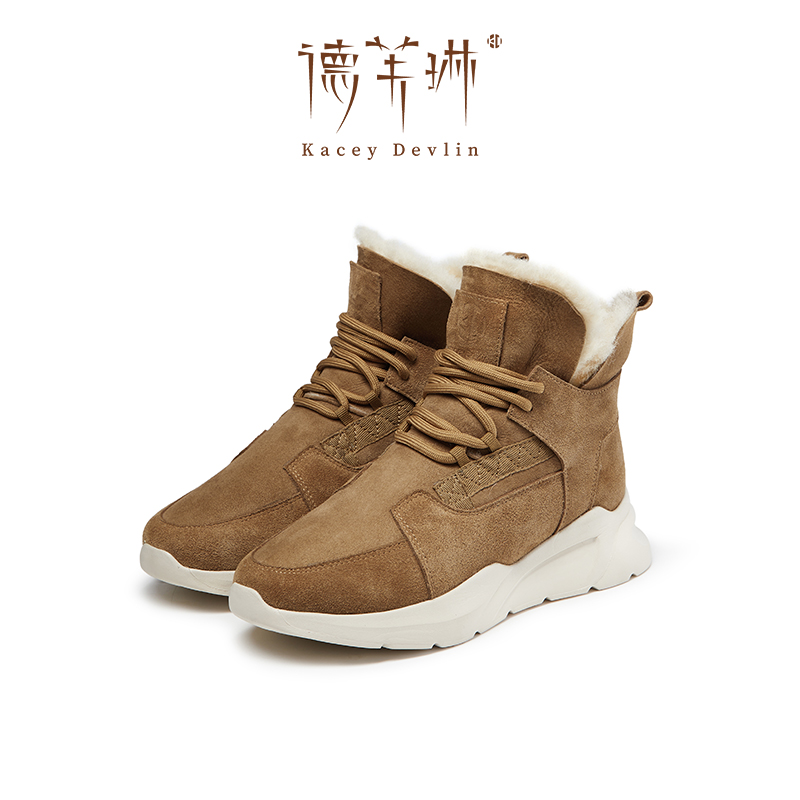 德芙琳加绒加厚雪地靴皮毛保暖