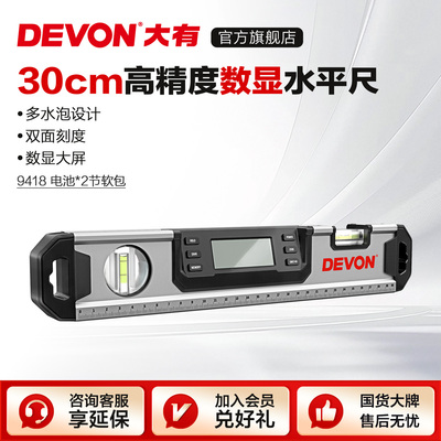 大有高精度数显水平尺30cm