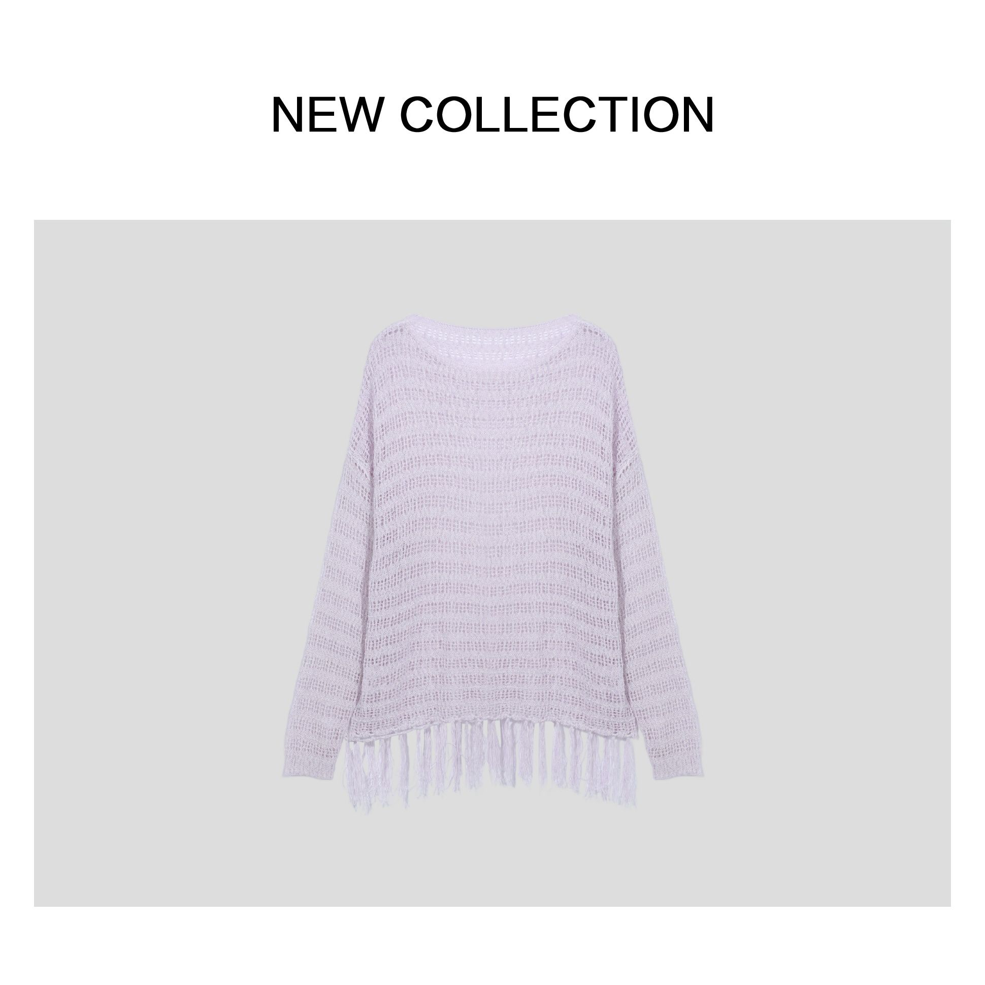 时尚休闲气质镂空线衣X1528010-8010上衣