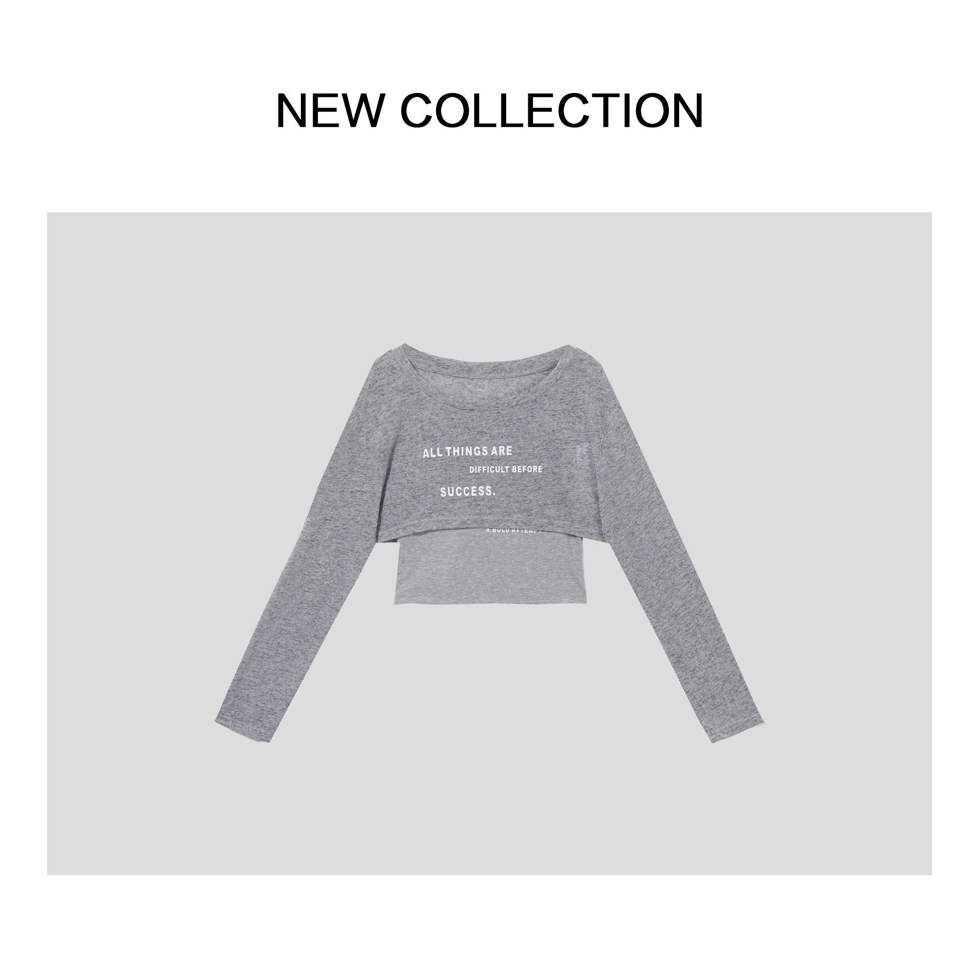 新款长袖休闲上衣+背心两件套 C1528009 -8009