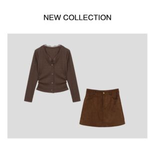 短裙上衣裙子D3538052 百搭套装 8052 时尚 新款